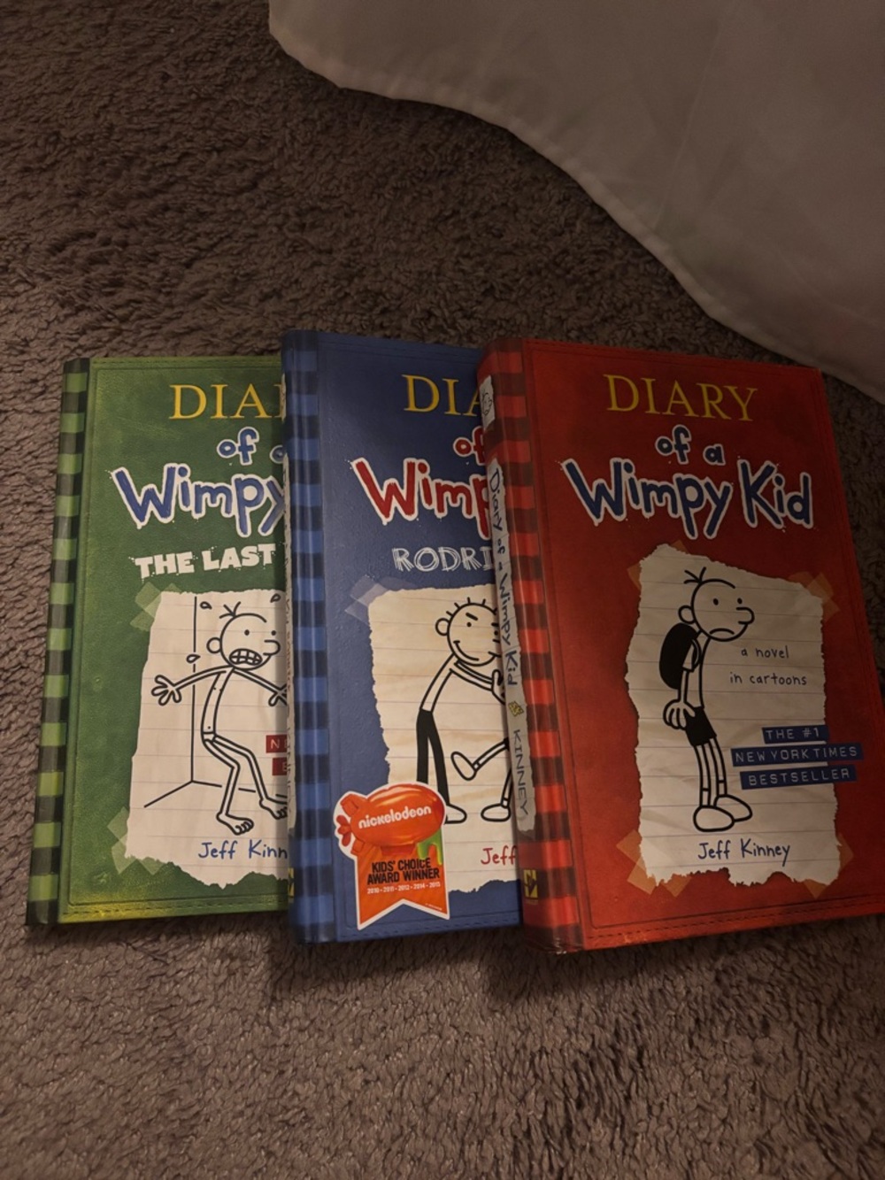 Diary of a Wimpy Kid Hardcover Book Set - Red, Blue, Green Books 1, 2 and 3